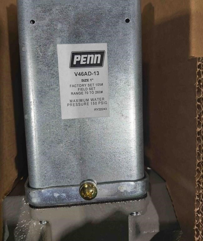 PENN V6AD13 By Johnson Controls 1 Inch NPT 2 Way Pressure-Actuated Water Regulating Valve