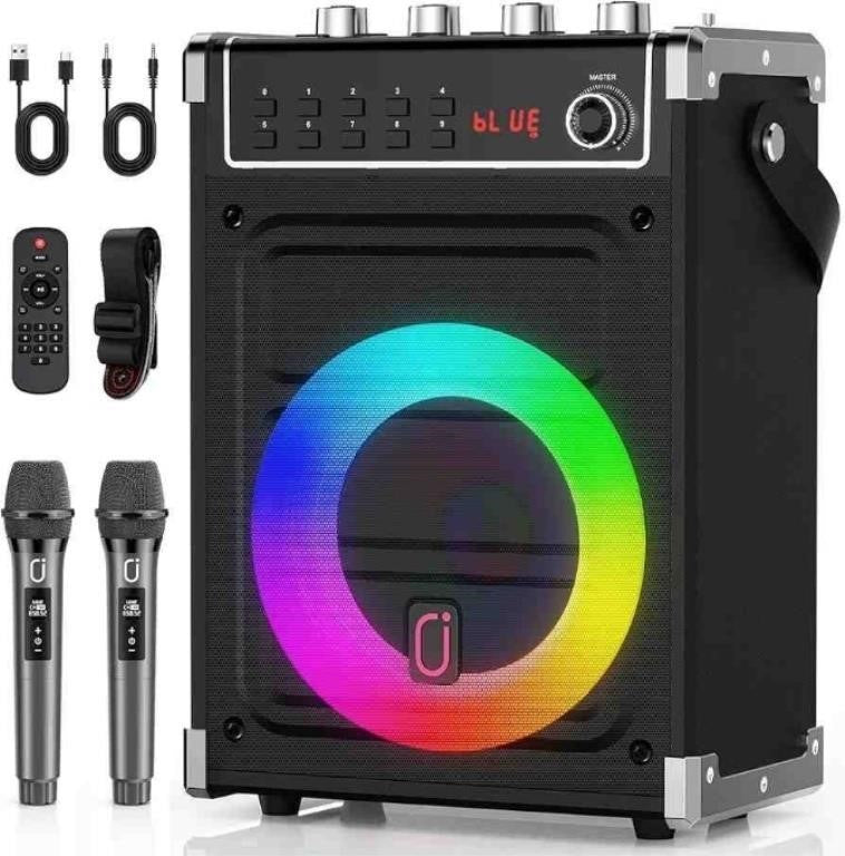 JYX Karaoke Machine with 2 UHF Wireless Microphones