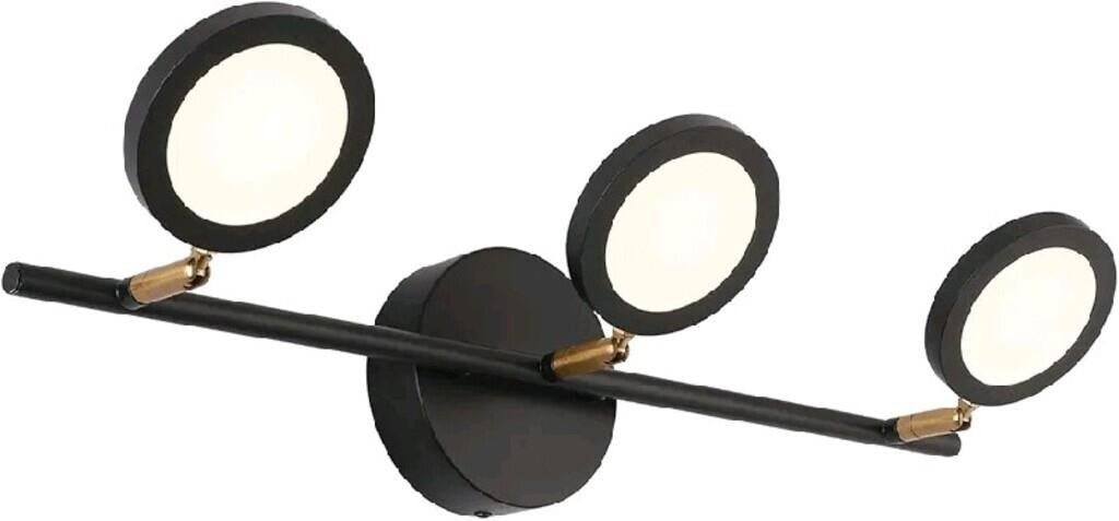 Black Vanity Lights Bulb 3-Lights, Joosenhouse