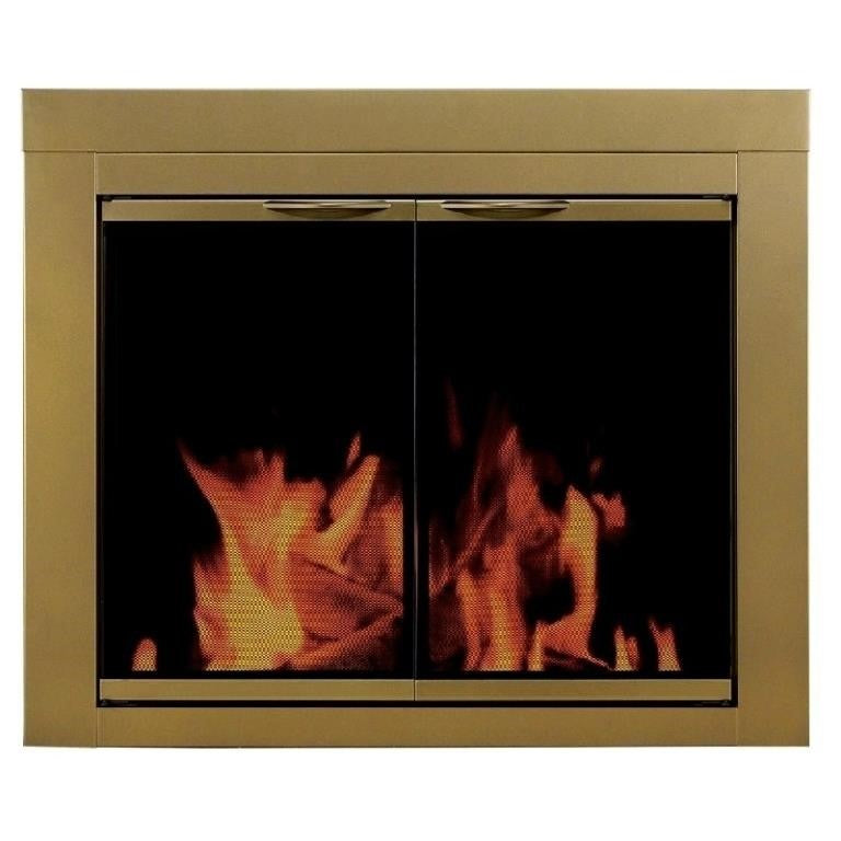 Pleasant Hearth Ashlynn Glass Firescreen