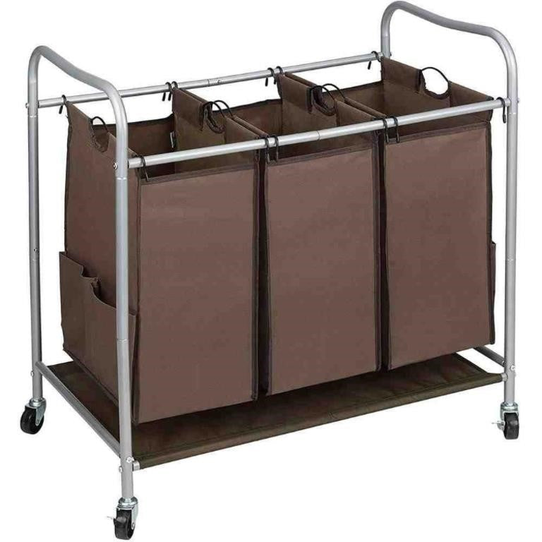 JINAMART Laundry Sorter Basket With Rolling Cart