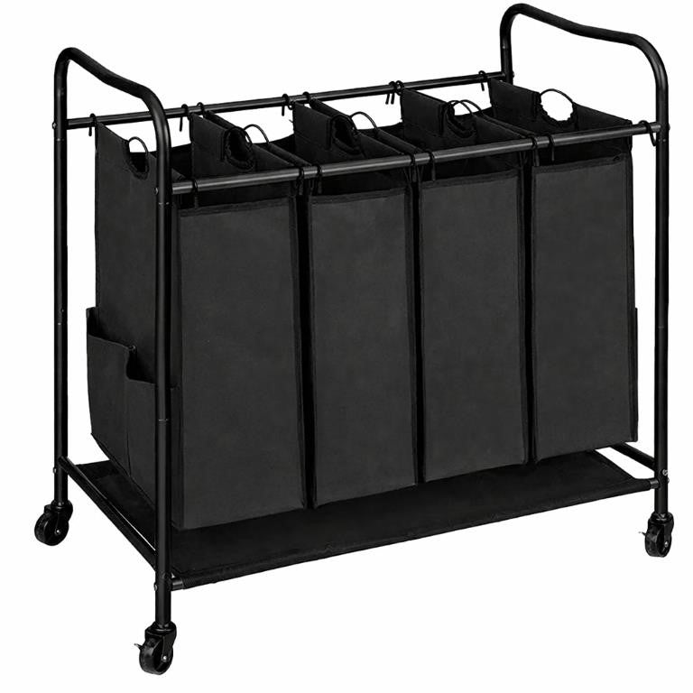 JINAMART Laundry Sorter Basket With Rolling Cart