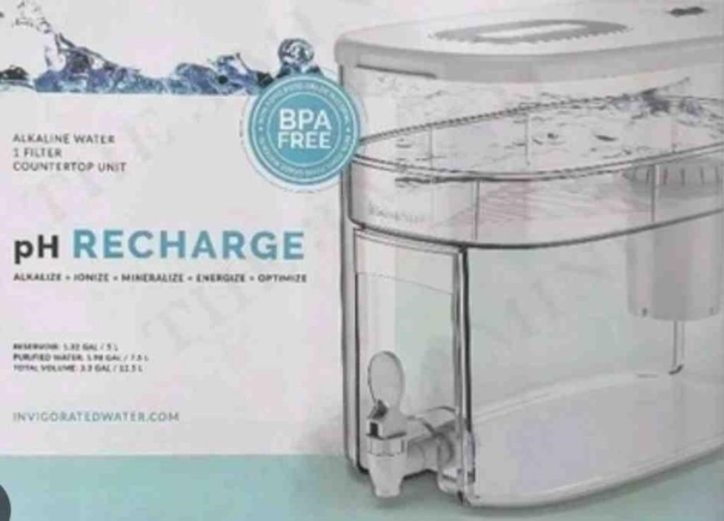 Invigorated Water Alkaline Water Filter Dispen