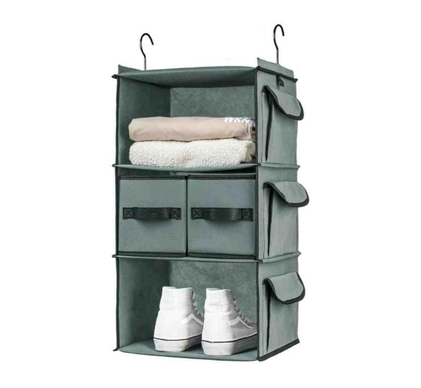 3 Shelf Hanging Closet Organizer and Storage Shelves
