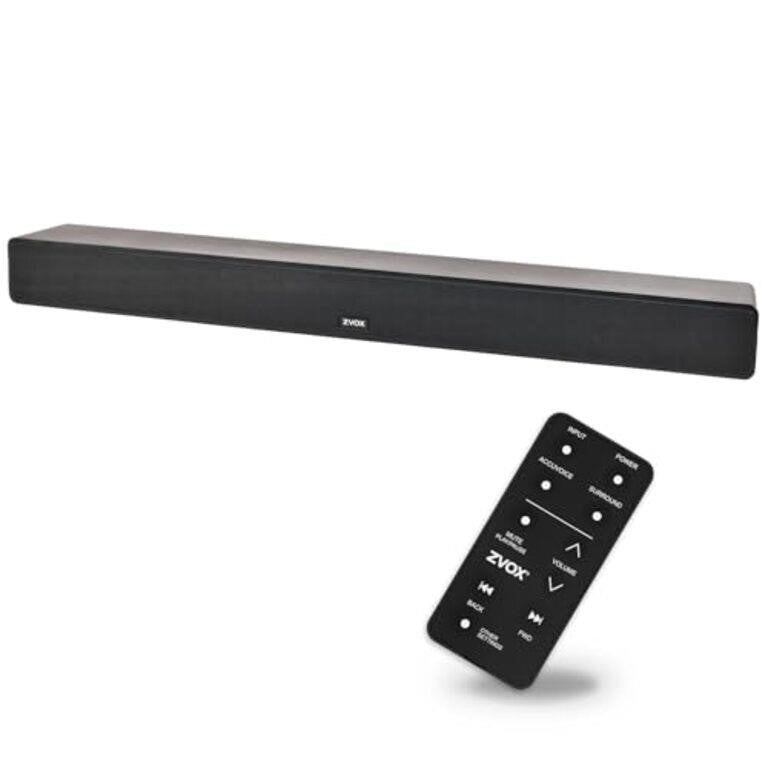 ZVOX Dialogue Clarifying Sound Bar with Patented Hearing 40.00 40.00 Technology - Low-Profile TV Sound Bar with Twelve Levels of Voice Boost - Home Theater Audio TV Speakers