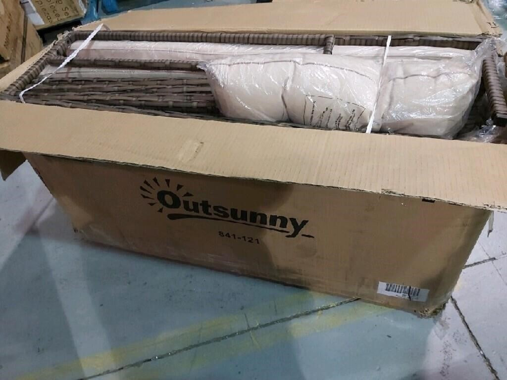 Outsunny 3 Piece Patio Furniture Set, Rat