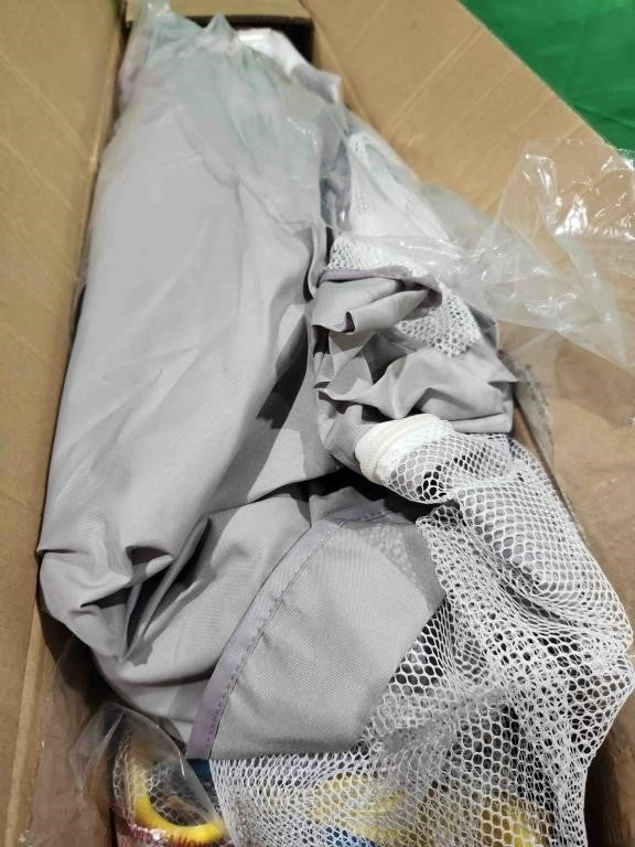 EAQ Baby Playpen, Baby Playard, Indoor & Outdoor Kids Activity Center with Anti-Slip Base And Super Soft Breathable Mesh, 59''×71'', (L, Grey) -