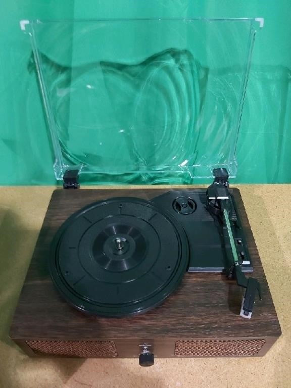Vinyl Record Player, Bluetooth with Built-in Speak