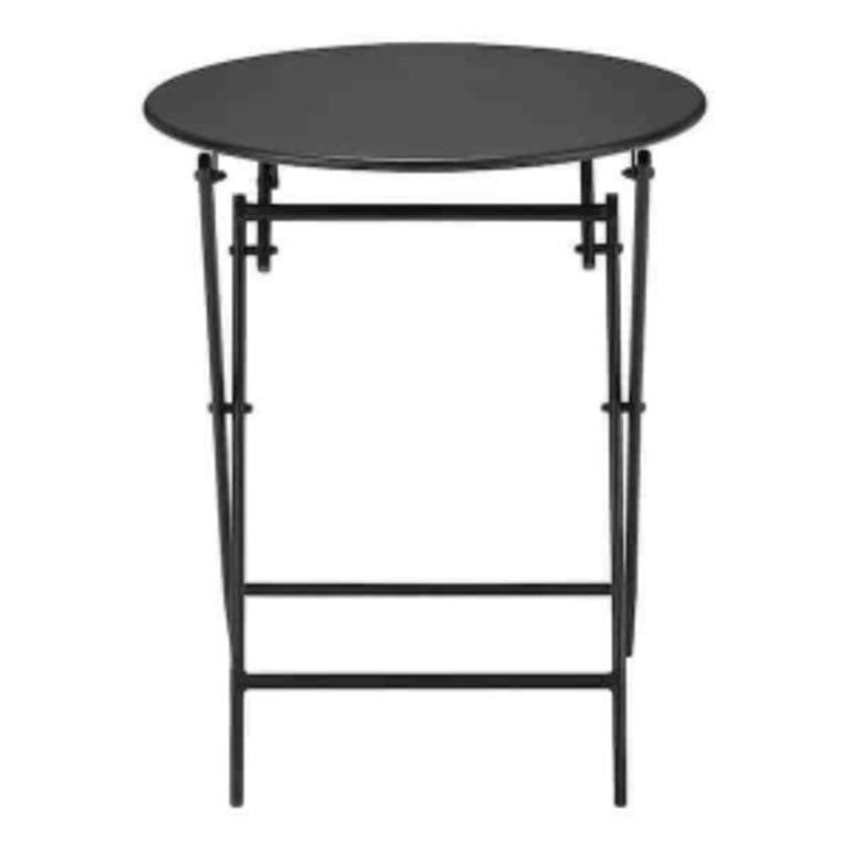 StyleWell Mix and Match 23.6 in. Black Folding Round