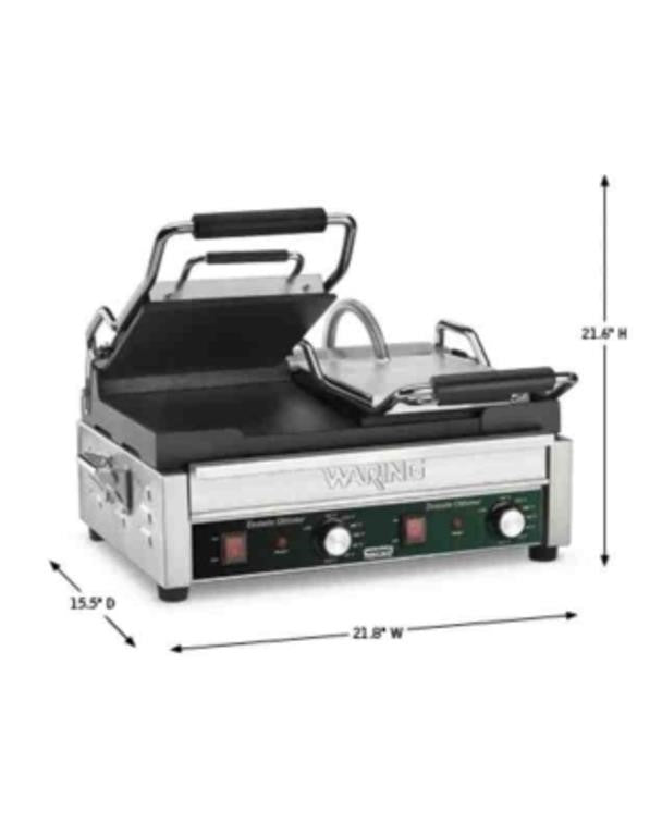 Waring Commercial WFG300 Panini Tostato Ottimo Dual Italian-Style Panini Grills, 240-volt