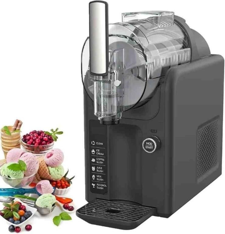 Ice Cream Maker, Slushie Machine, Margaritas Black.