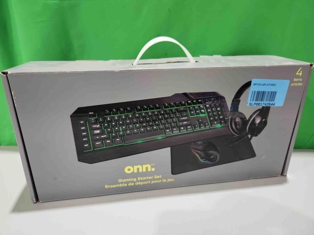 Keyboard 7-Button Mouse Adjustable Headset Anti-Fray Mouse Pad, onn. ONA23HO011C