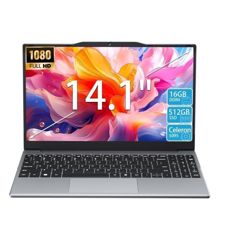 Auusda T141J 14.1" Laptop, Intel Celeron N5095 Processor,