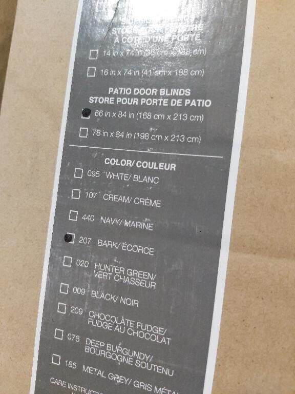 Sears 1" PVC Mini Blinds, 66" x 84", Ba