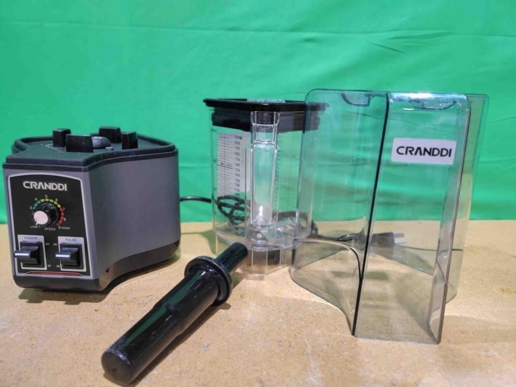 CRANDDI Commercial Blender, 80oz Blender for Crushing Ice, Chopping, Grinding, Blending, 1500W Blender with Tamper and Removable Soundproof Cover, K85 (Grey)