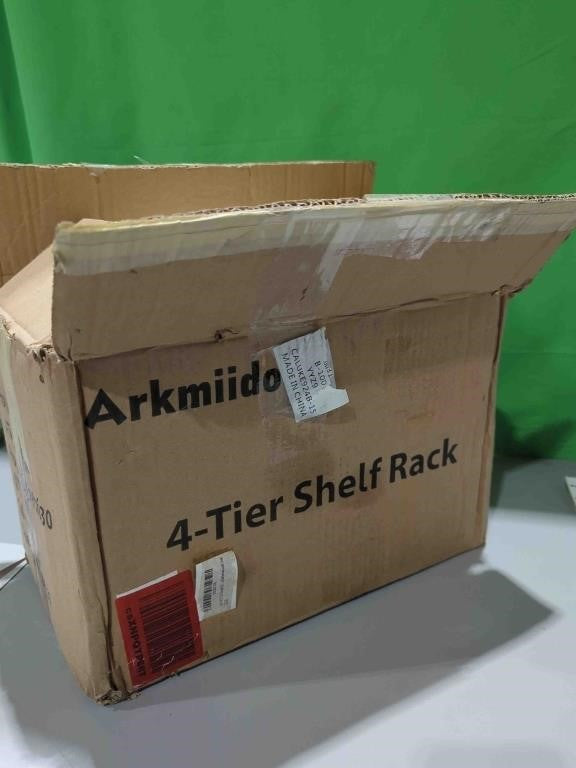 rkmiido 4-Tier Storage Cart, Utility Cart with Hooks, Standing Shelves for Kitchen Bathroom Living Room Bedroom Laundry Room