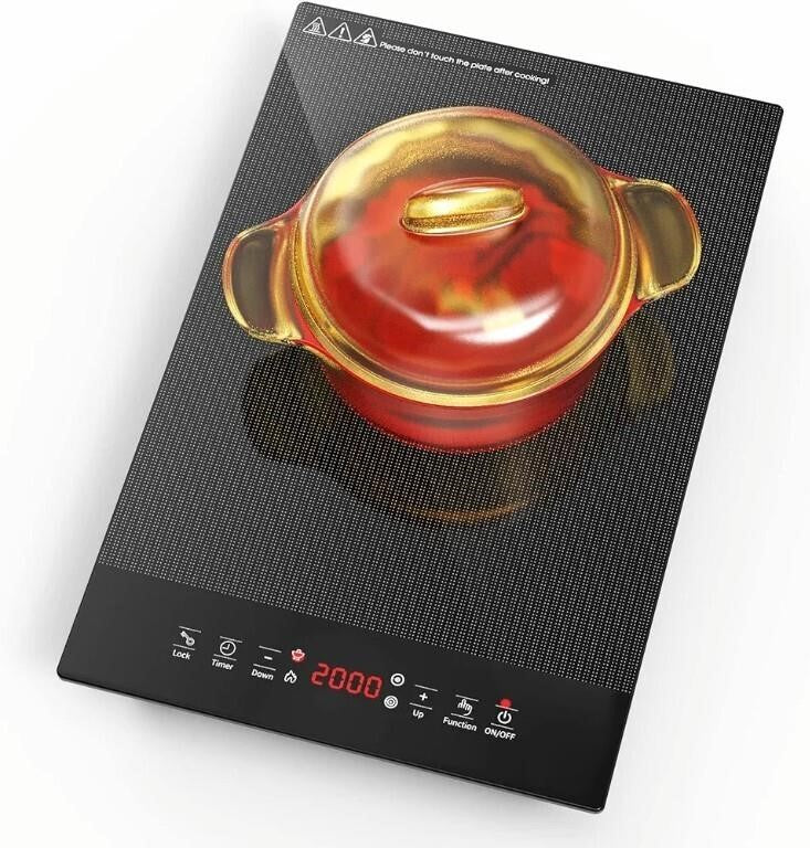 POTFYA Electric Cooktop with Sensor Touch Control.