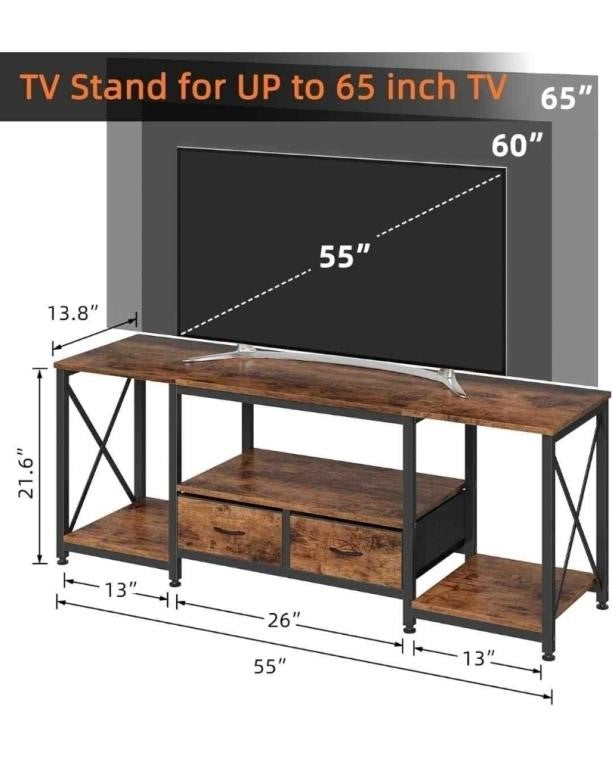 TV Stand with Fabric Drawer GYIIYUO