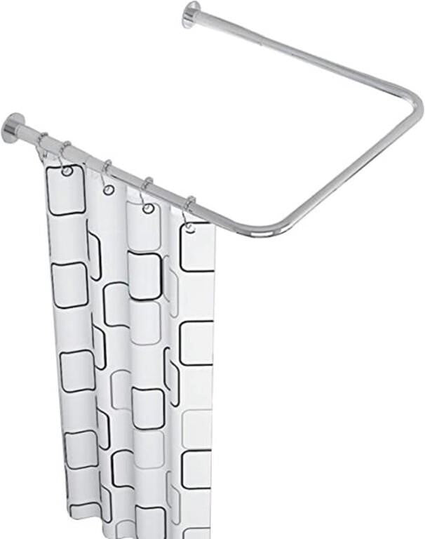 U Shaped Non-perforating Telescopic Shower Curtain