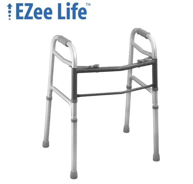 EZee Life CH1084 Folding Walker With PVC Hand Grip