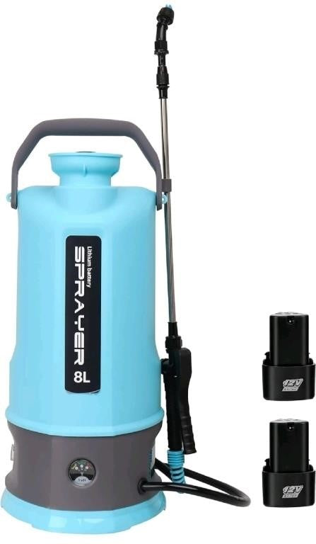 LAWNFUL 2.1 Gallon Battery Powered Sprayer, 2 Batt