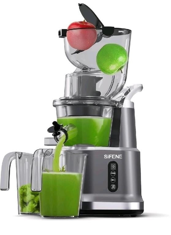 SiFENE Cold Press Juicer Machine, Wide 3.3" Feed C