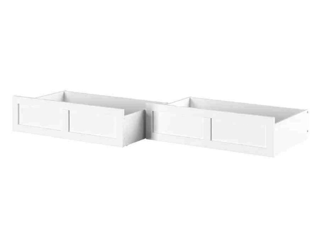 Atlantic Furniture Set of 2 Twin/Full White Be