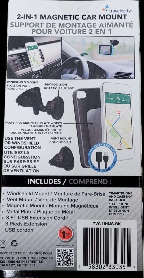 travelocity 2 in 1 magnetic car mount