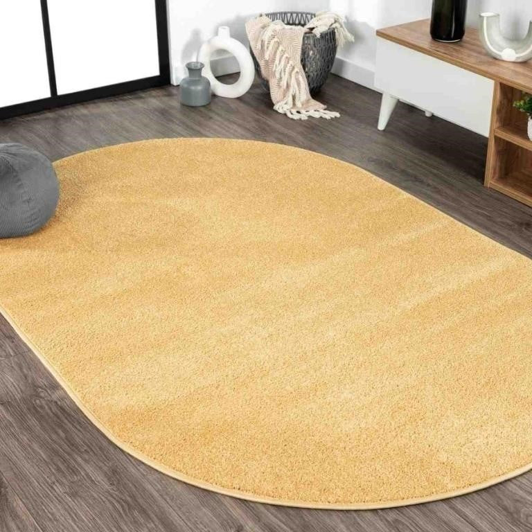 JONATHAN Y Lighting SEU100-6OV Supersoft 6-1/4' x 9' - Mustard.