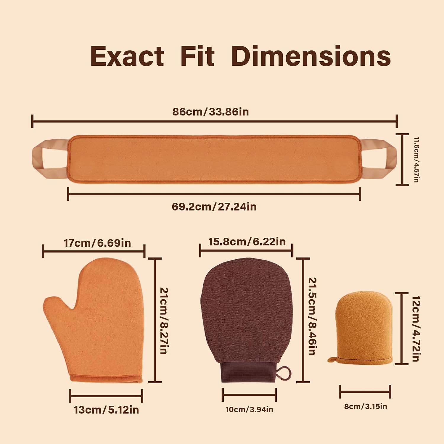 Self Tanning Mitt Applicator Kit, With Self Tanning Glove, Back