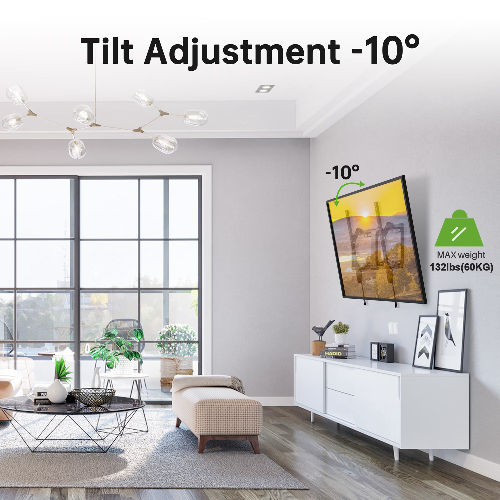 USX MOUNT Large Tilting TV Wall Mount for 37-90" TVs,