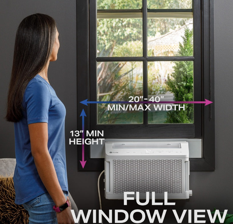 GE Profile ClearView Window Air Conditioner 6,100 BTU, 6K Window AC Unit, White