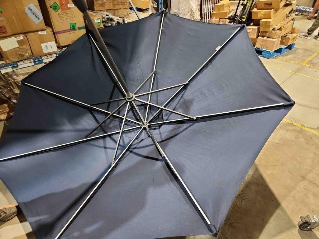 Sunvilla 10ft Market Umbrella With LED Lights, blue.