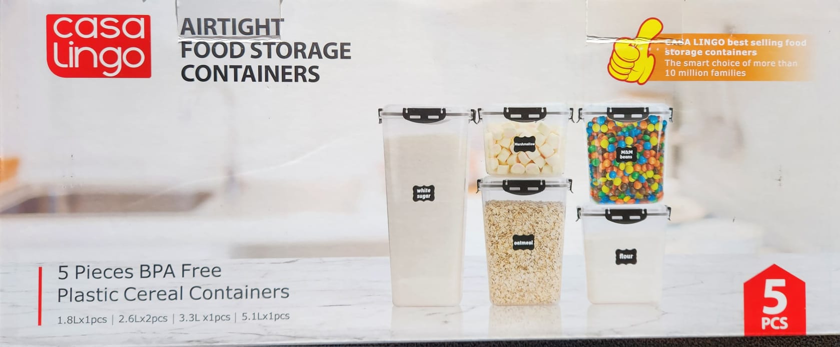 CASA LINGO FOOD STORAGE CONTAINERS