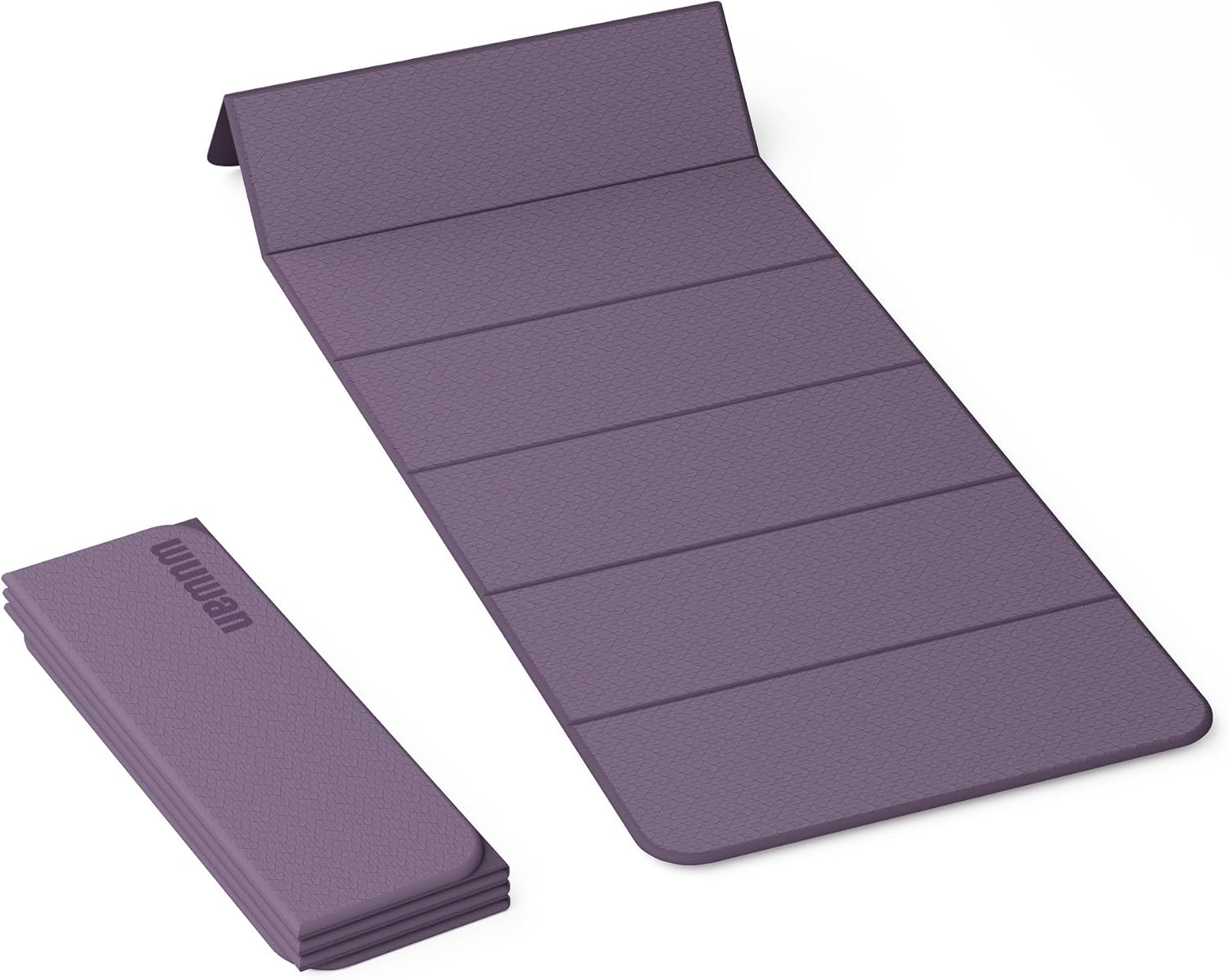 Wuwan Yoga Mat Thick 10mm, Foldable Yoga Mat 75 x 26 x 0.4 Inches, Purple