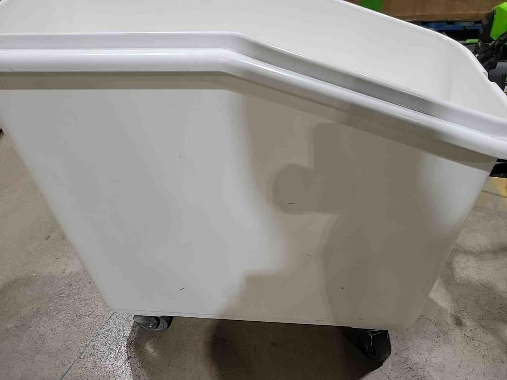 White Slant Top Ingredient Bin