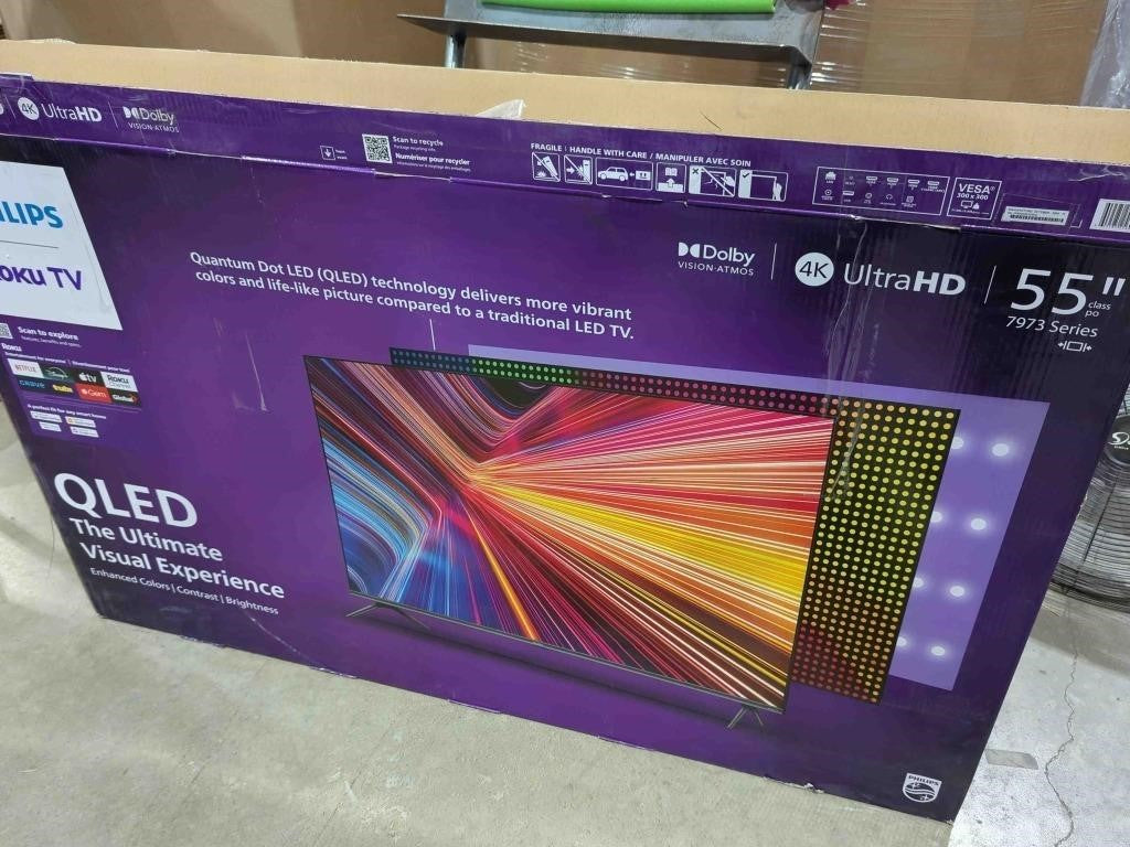 Philips 55" Class 4k Qled Ultra HD Roku Smart TV, #55PUL7973/F6