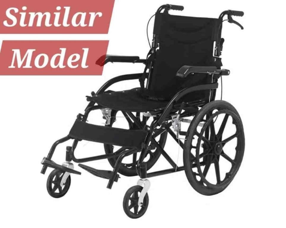 Portable Wheelchair With Foot Stand, Blac