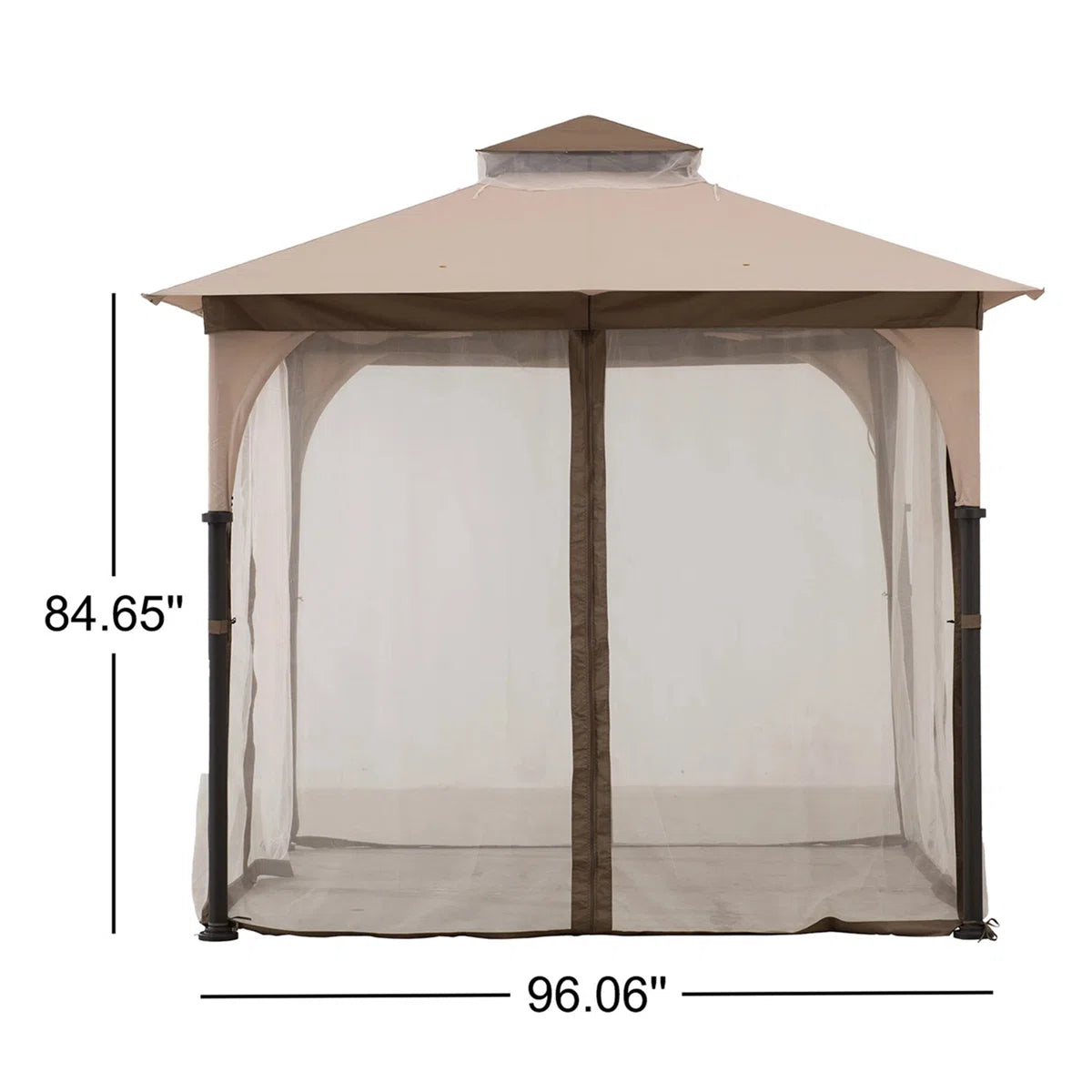 Sunjoy Netting for 9x9/9.5x9.5 Column Gazebo, Beige