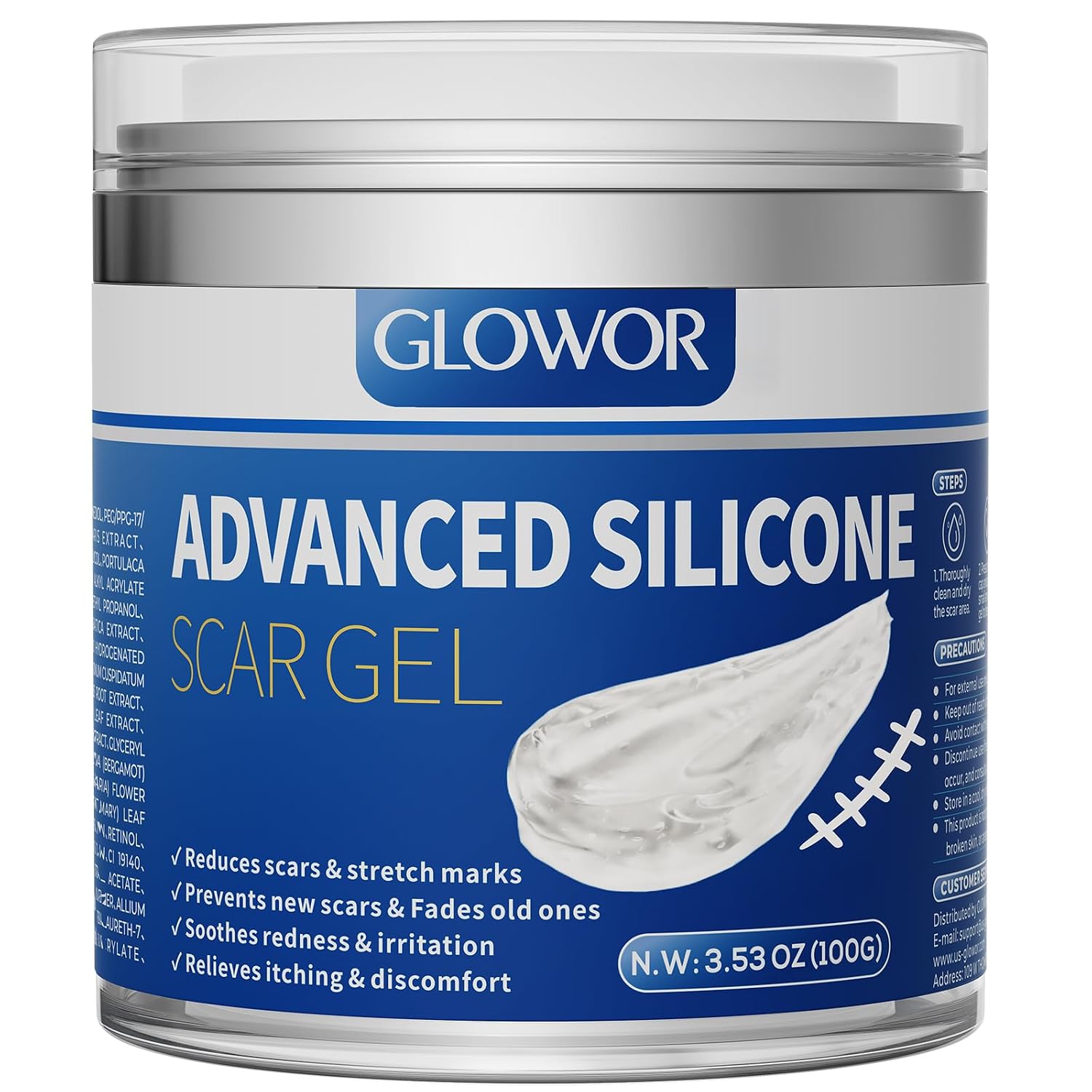 Glowor Advanced Silicone Scar Gel for Face & Body for Old