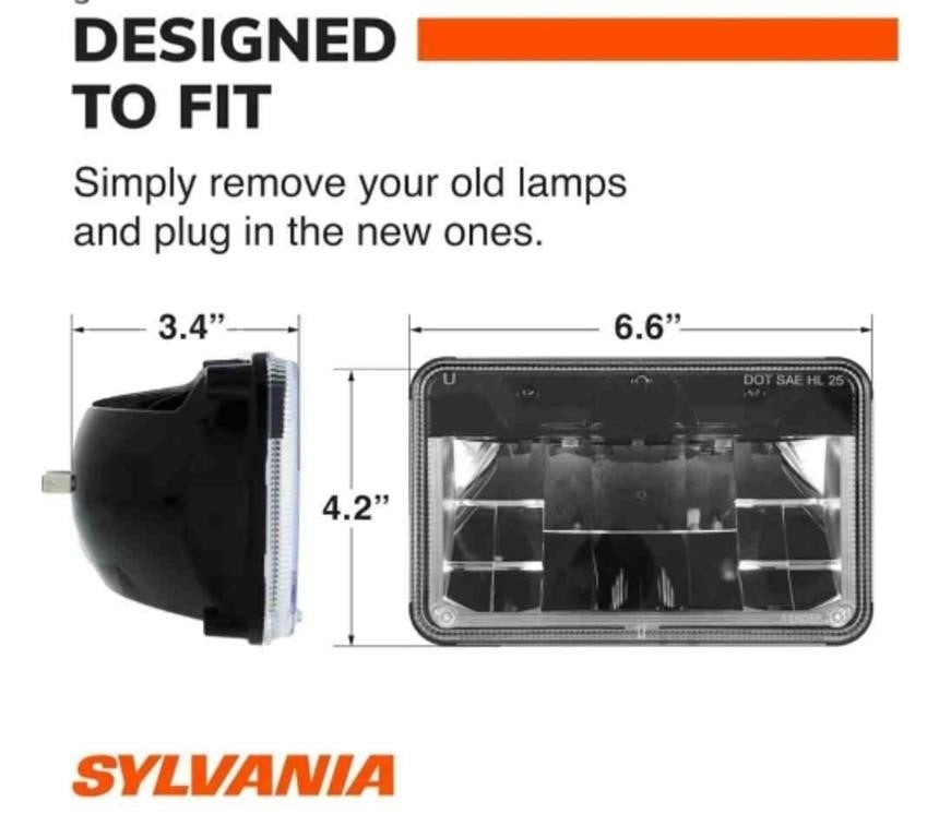 SYLVANIA H4651 LED Sealed Beam Headlight, 6000K Cool White, 1 Bulb