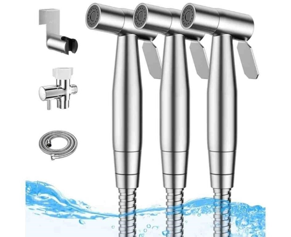 Arofa Handheld Bidet Sprayer for Toilet-3 Pack Adjustable Water Pressure Control