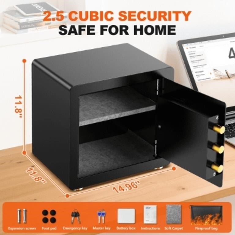 SYSENFO 2.5 Cuft Safe Box, BLACK