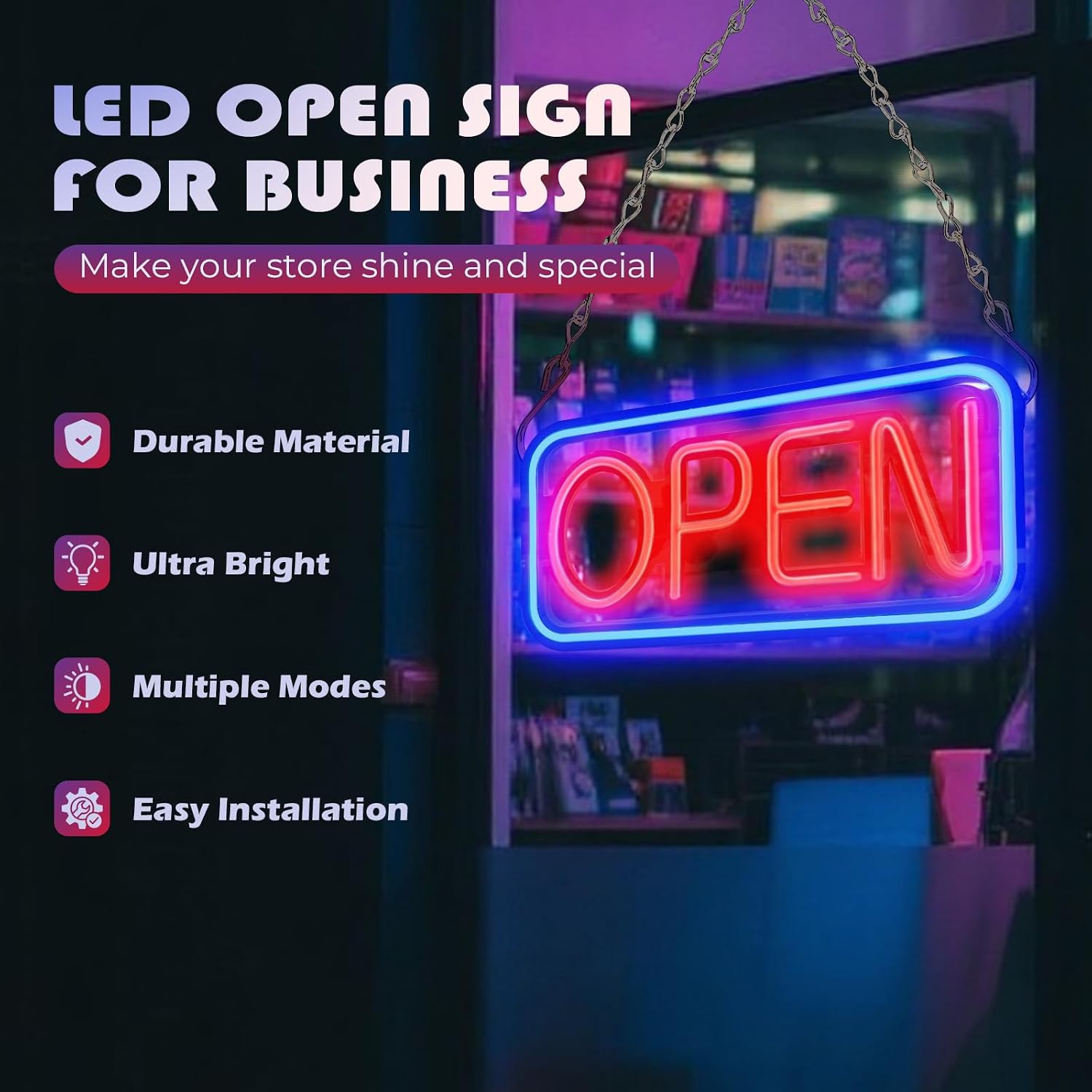 Open Signs for Business, 22x12"