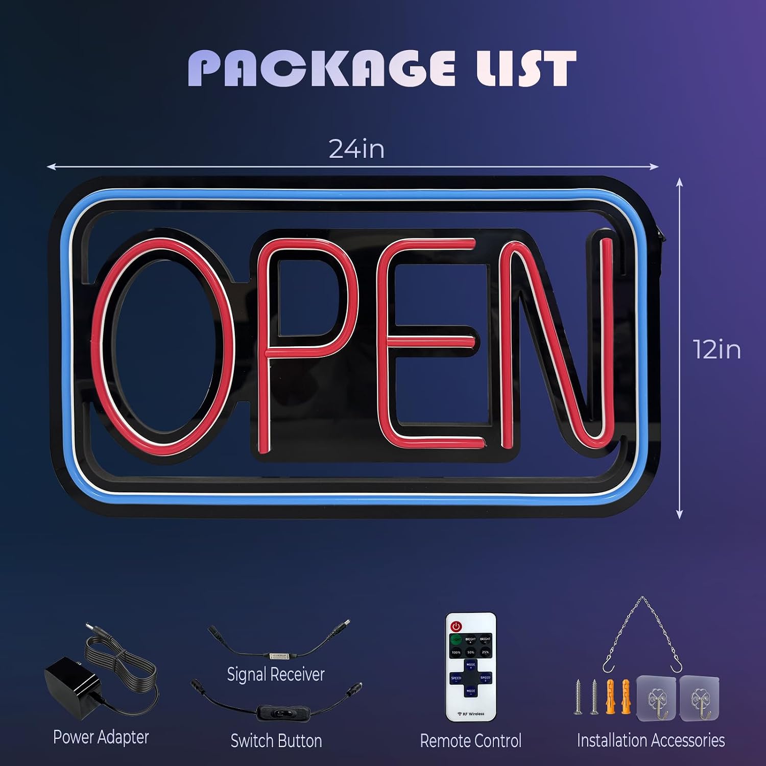 Open Signs for Business, 22x12"