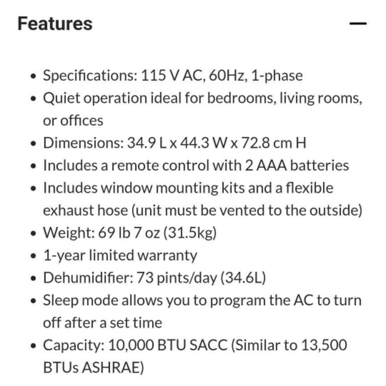 NOMA 10K SACC (13.5K ASHRAE) Portable