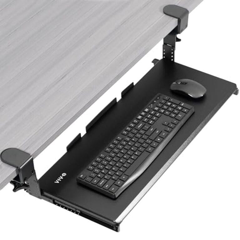 VIVO Large Height Adjustable Under Desk Keyboard Tray, Black, MOUNT-KB05HB