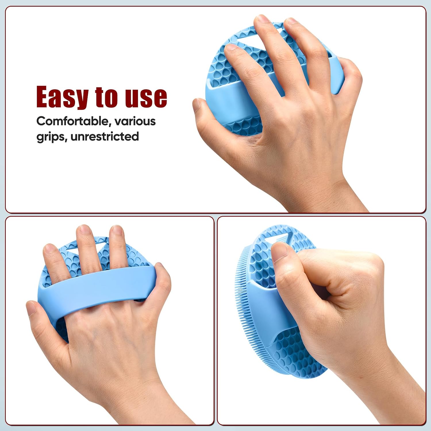 XCRUCC silicone body scrubber Light Blue