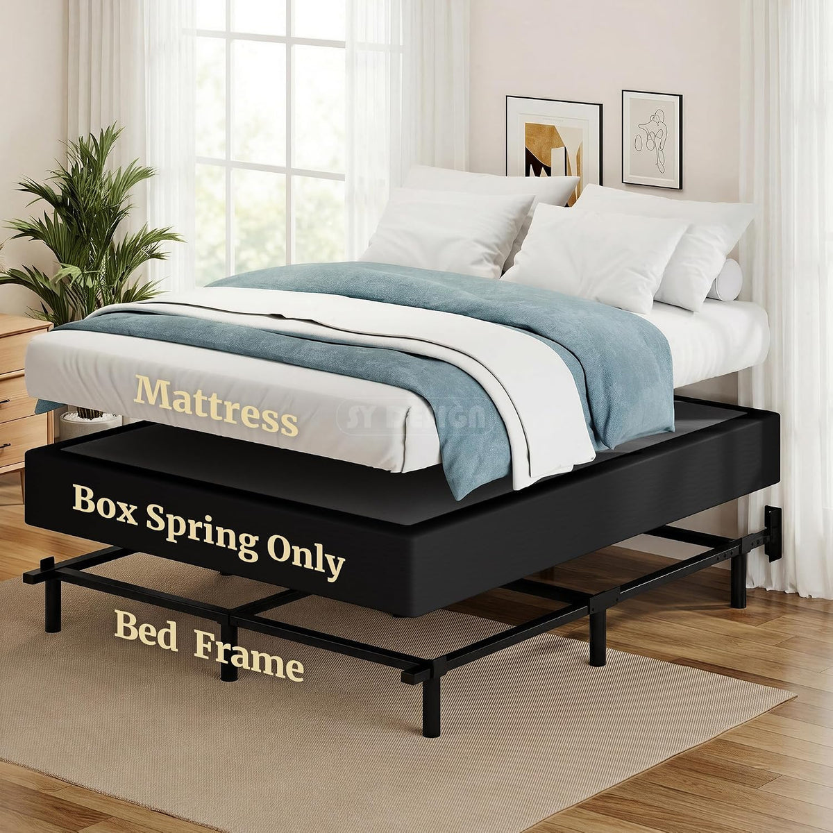 Full Size Box Spring, 10 Inch High Profile Full (Box Spring Only)