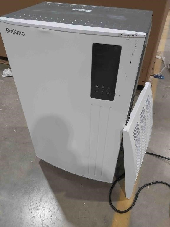RINKMO 296 Pint Commercial Dehumidifier 37 Gallons, Max 1900W, PD1201A, White/Grey